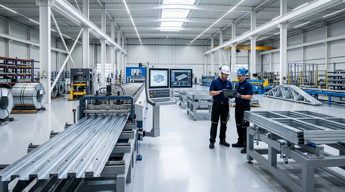 Gebze ve Tuzla CNC Roll-Form Galvanizli Çelik Villa Ön Üretim Tesisi