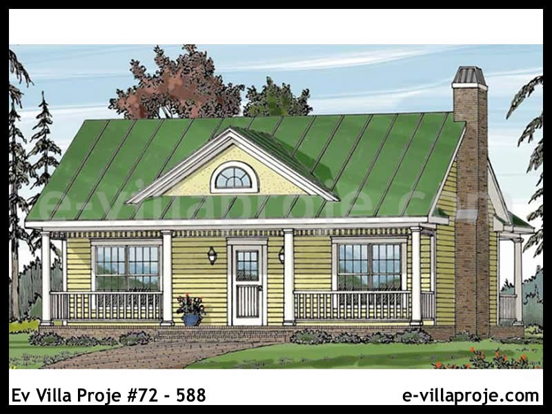 CPV-72-588 • 72 m² 2+1 Tek Katlı Çelik Prefabrik Villa